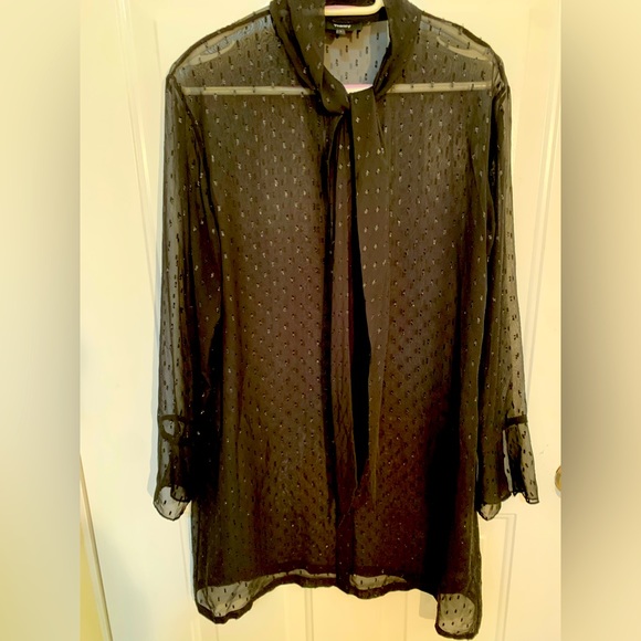 Theory silk black dress, size 8, with slip - Picture 2 of 15